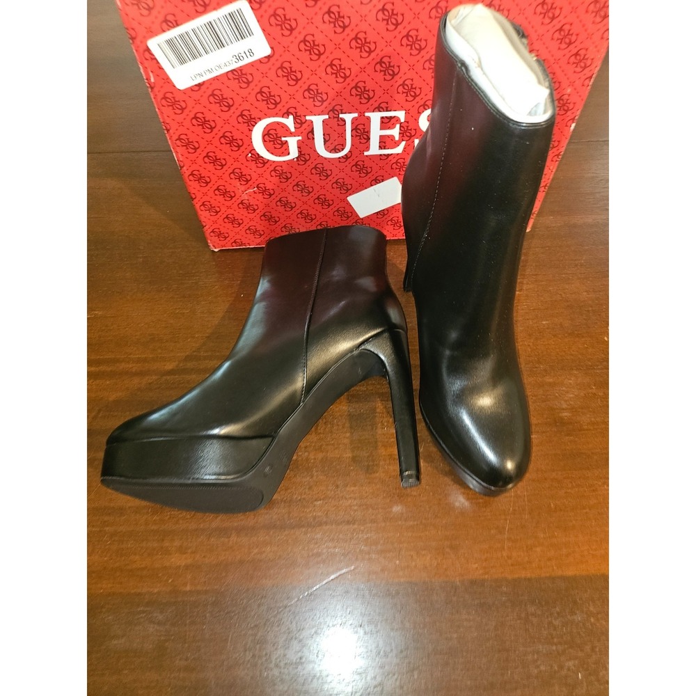 Guess LAPSE2 Black‎ Ankle Boots 5" Heel Size 8.5